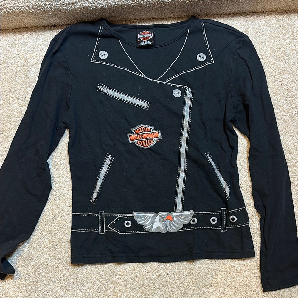 Harley-Davidson Black Long Sleeve Top